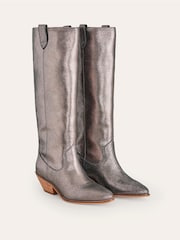 Boden Silver Western Knee High Boots - Image 2 of 4