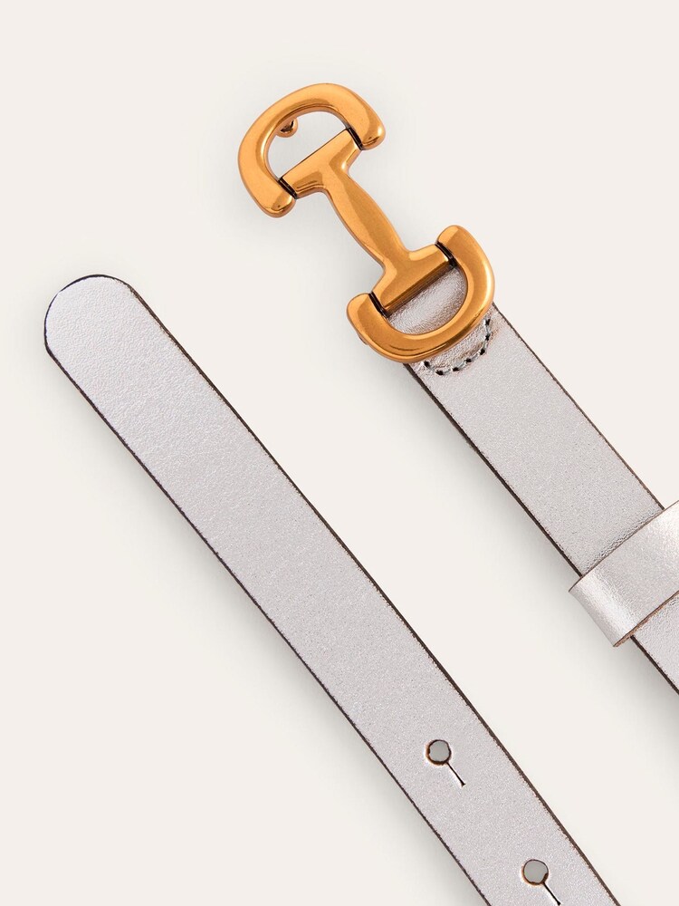 Boden Silver Iris Skinny Snaffle Trim Belt - Image 2 of 3