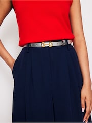 Boden Silver Iris Skinny Snaffle Trim Belt - Image 3 of 3
