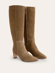 Boden Brown Gusset Heel Knee High Boots - Image 2 of 4