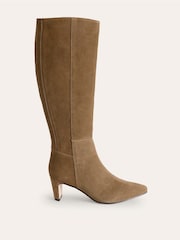 Boden Brown Gusset Heel Knee High Boots - Image 3 of 4