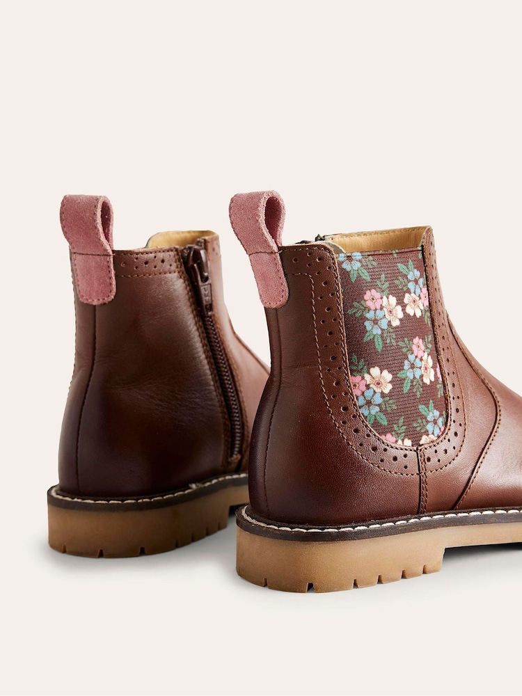 Boden Brown Leather Chelsea Boots - Image 3 of 3