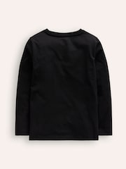 Boden Black Lift The Flap 100% Cotton Halloween T-Shirt - Image 2 of 3