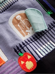 Boden Black Lift The Flap 100% Cotton Halloween T-Shirt - Image 3 of 3