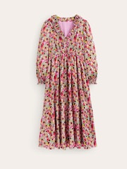 Boden Gerafftes Midikleid mit Rüschen - Bild 4 von 4
