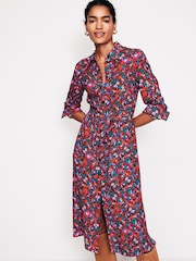 Boden Red Kate Midi Shirt Dress - Image 1 of 5