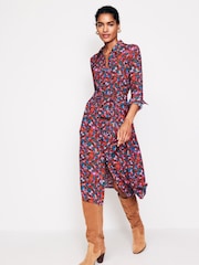 Boden Red Kate Midi Shirt Dress - Image 4 of 5