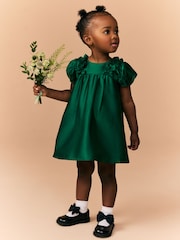 Green Taffeta Ruffle Party Dress (3mths-8yrs) - Image 1 of 8