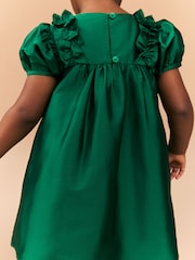Green Taffeta Ruffle Party Dress (3mths-8yrs) - Image 3 of 8