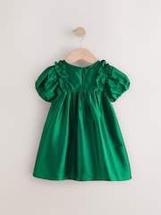 Green Taffeta Ruffle Party Dress (3mths-8yrs) - Image 6 of 8