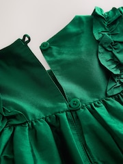Green Taffeta Ruffle Party Dress (3mths-8yrs) - Image 8 of 8