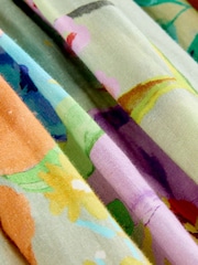 Verde floral - Vestido de verano con mangas abullonadas fruncidas (3meses-8años) - Imagen 7 de 8