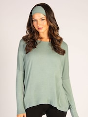 Pineapple Green Womens Script Long Sleeves Top - Image 1 of 8