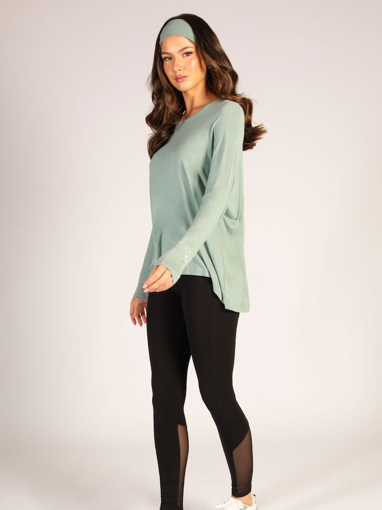 Pineapple Green Womens Script Long Sleeves Top - Image 5 of 8