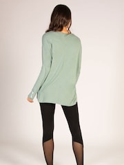 Pineapple Green Womens Script Long Sleeves Top - Image 6 of 8