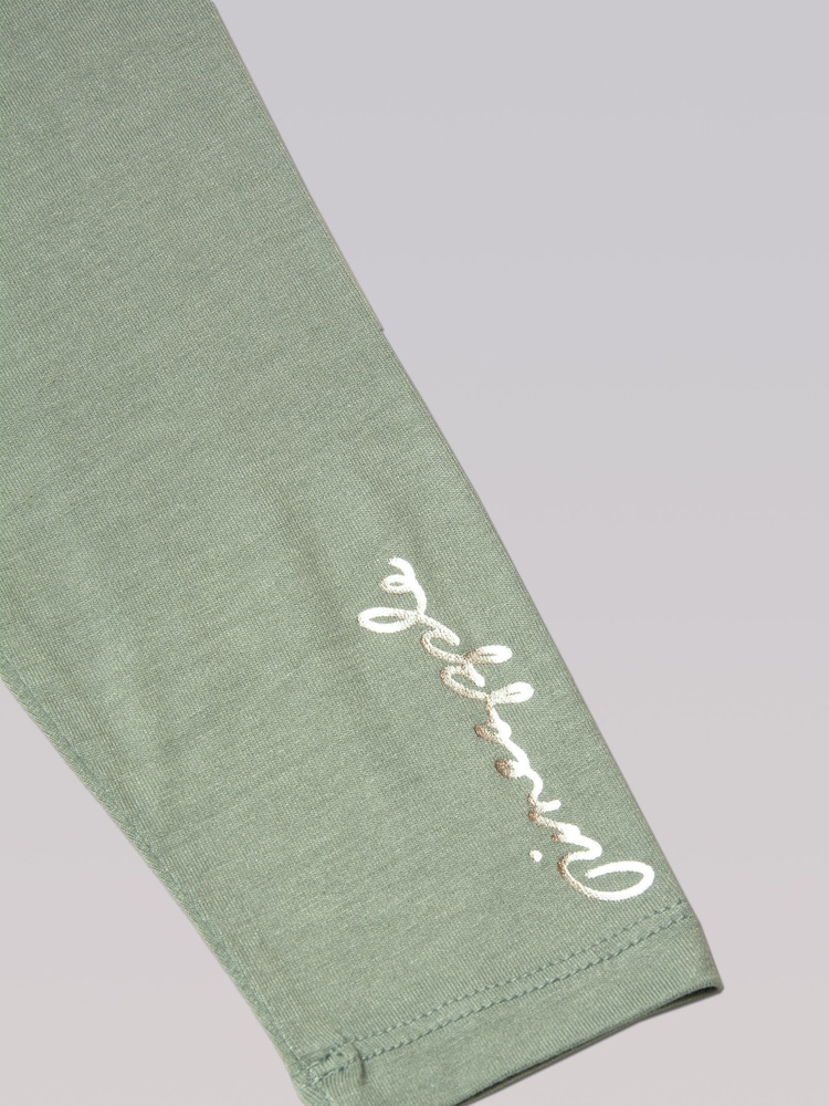 Pineapple Green Womens Script Long Sleeves Top - Image 8 of 8