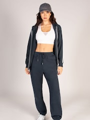 Gris - Pantalones de chándal básicos con bajo ajustado para mujer - Imagen 4 de 7