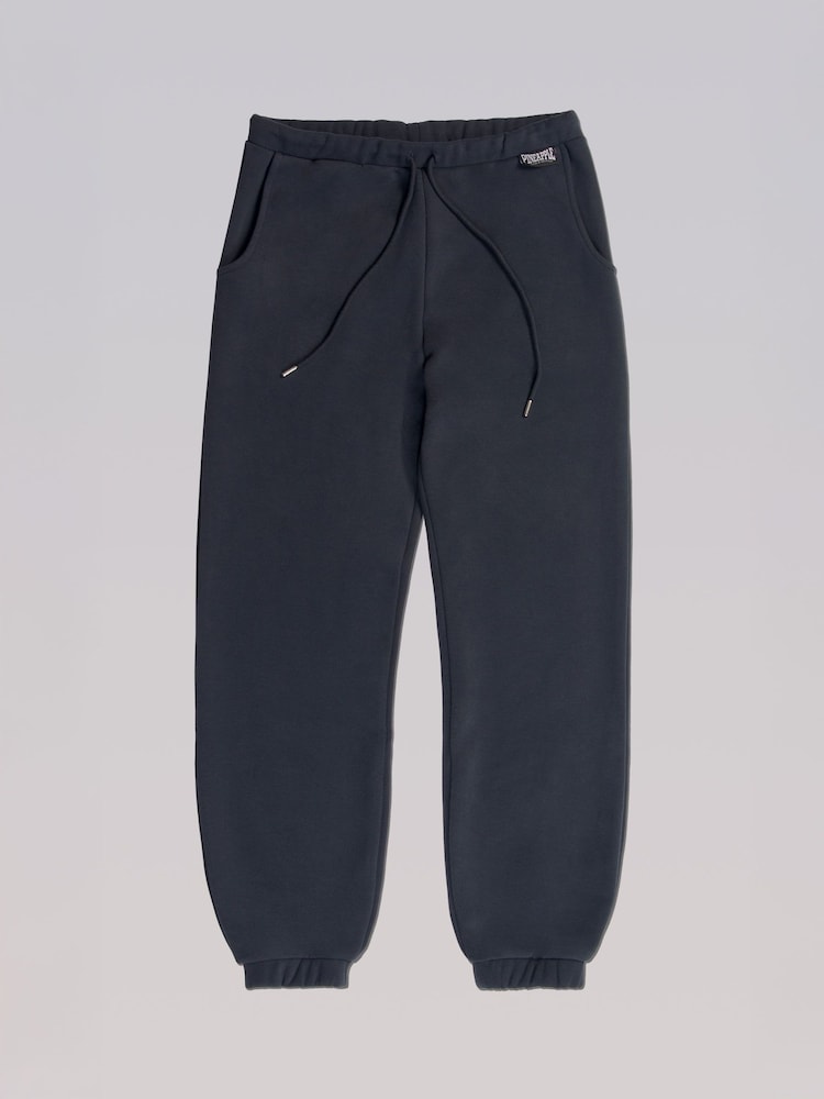 Gris - Pantalones de chándal básicos con bajo ajustado para mujer - Imagen 7 de 7
