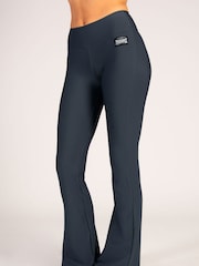 Pineapple Grey Womens Rib Flared Leggings - Image 1 of 7
