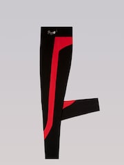 Pineapple Black Womens Racer Panel Leggings - Image 7 of 7
