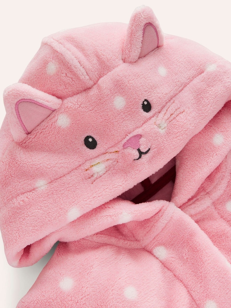 Boden Pink Cat Dressing Gown - Image 3 of 3