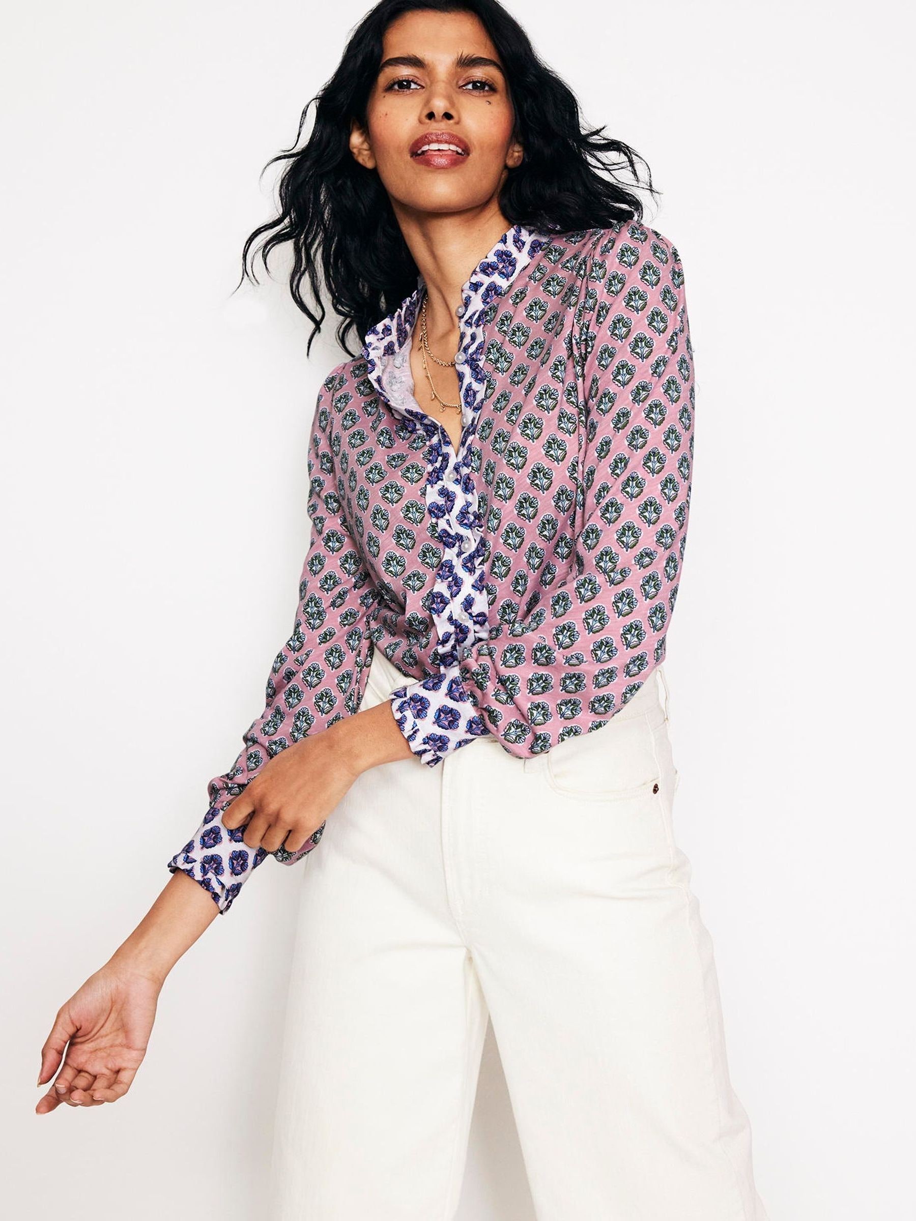 Buy Boden Pink Caroline Jersey Shirt from Next Luxembourg