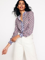 Boden Pink Caroline Jersey Shirt - Image 1 of 5