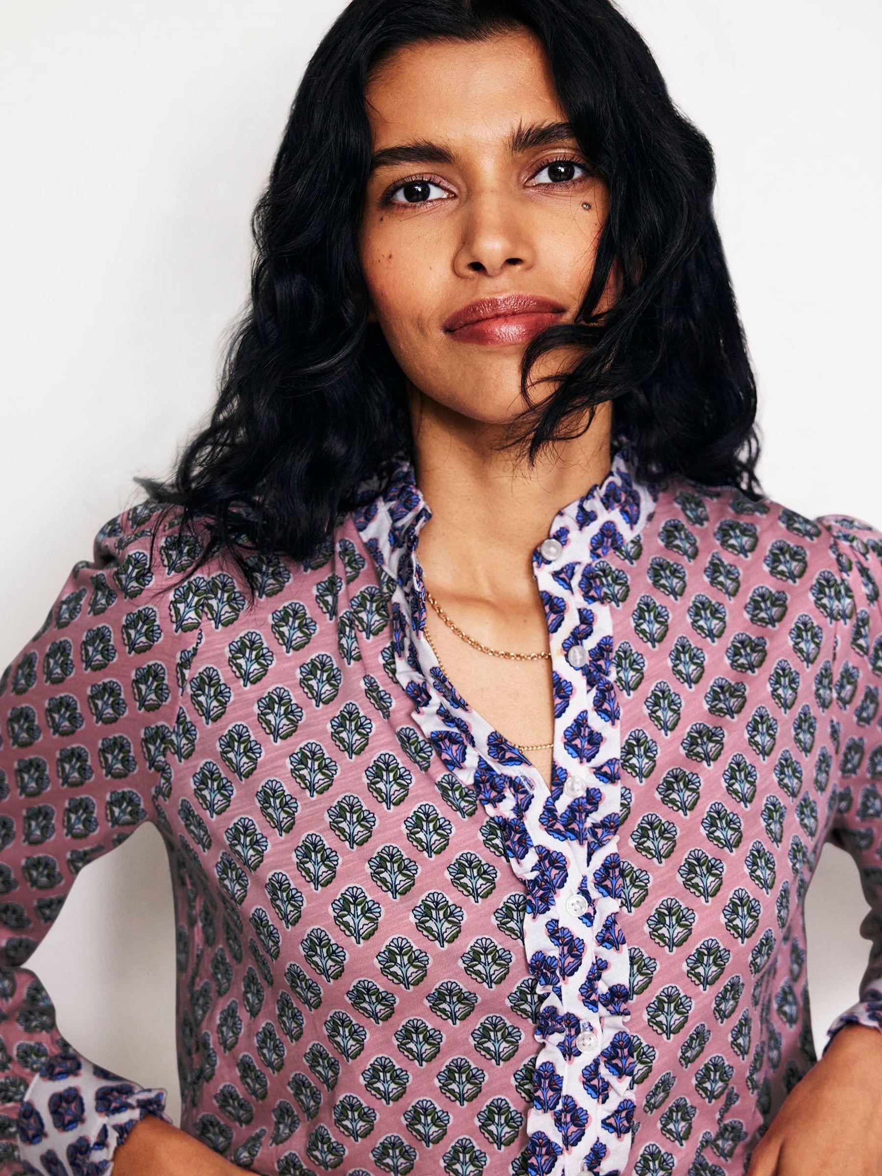 Buy Boden Pink Caroline Jersey Shirt from Next Luxembourg