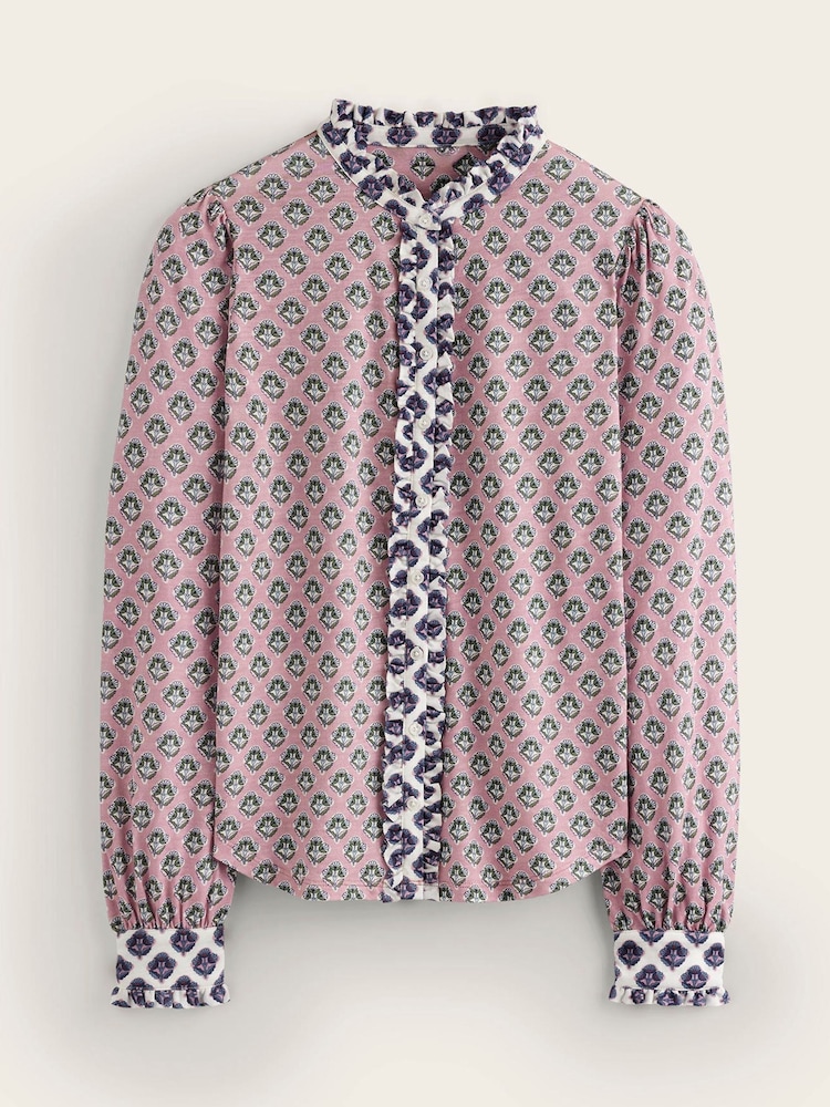Boden Pink Caroline Jersey Shirt - Image 5 of 5