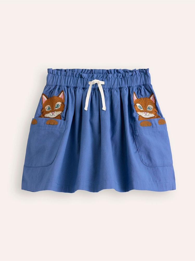 Boden Blue Superstitch Pocket Skirt - Image 1 of 3