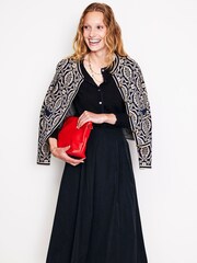 Boden Black Merino Scalloped Cardigan - Image 1 of 6