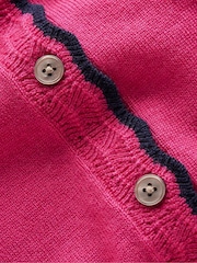 Boden Pink Merino Scalloped Cardigan - Image 6 of 6