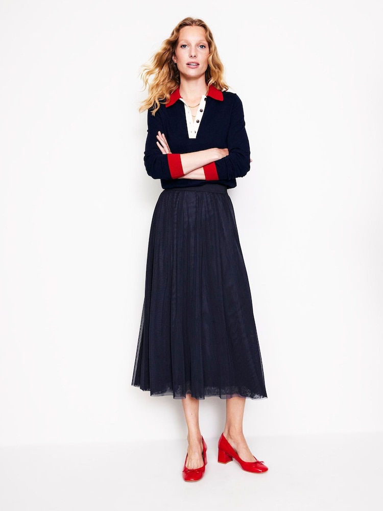 Boden Blue Isabella Tulle Midi Skirt - Image 1 of 5 Boden Blue Isabella Tulle Midi Skirt - Image 1 of 5