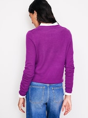 Boden Purple Eva Cashmere Crew Neck Jumper - Image 3 of 6