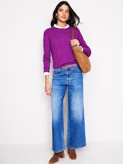 Boden Purple Eva Cashmere Crew Neck Jumper - Image 4 of 6