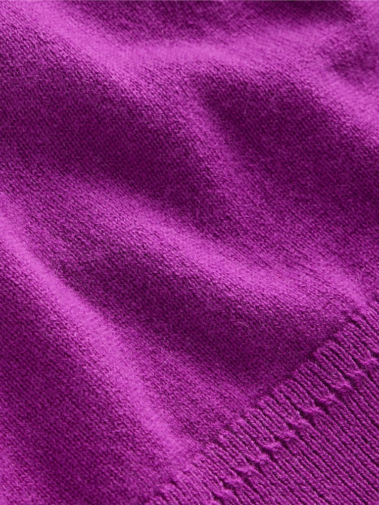 Boden Purple Eva Cashmere Crew Neck Jumper - Image 6 of 6 Boden Purple Eva Cashmere Crew Neck Jumper - Image 6 of 6