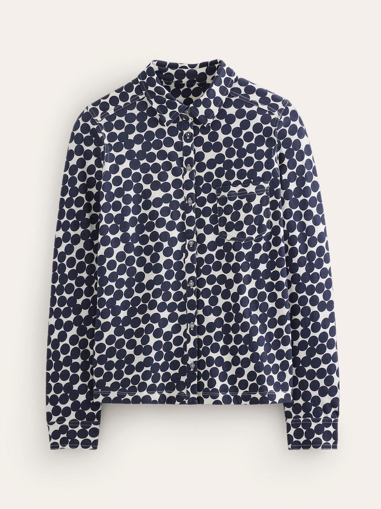 Boden Blue 100% Cotton Amelia Jersey Shirt - Image 5 of 5 Boden Blue 100% Cotton Amelia Jersey Shirt - Image 5 of 5