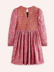 Boden Pink Shirred Bodice Woven Dress - Image 2 of 3