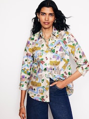 Boden Cream 100% Cotton Sienna Cotton Shirt - Image 4 of 5