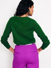 Boden green haze Eva Cashmere Crew Neck Jumper - Image 3 of 6