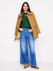 Boden Green Tia Pointelle Frilled Jumper - Image 4 of 6