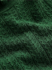 Boden Green Tia Pointelle Frilled Jumper - Image 6 of 6