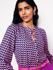 Boden Pink Marina Jersey 100% Cotton Shirt - Image 1 of 5