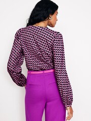 Boden Pink Marina Jersey 100% Cotton Shirt - Image 3 of 5