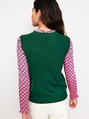 Boden Pink Supersoft Frill Detail Top - Image 3 of 5