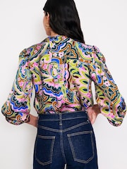 Boden Green Hammered Satin Shirt - Image 3 of 5
