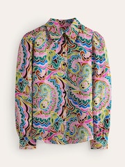 Boden Green Hammered Satin Shirt - Image 5 of 5