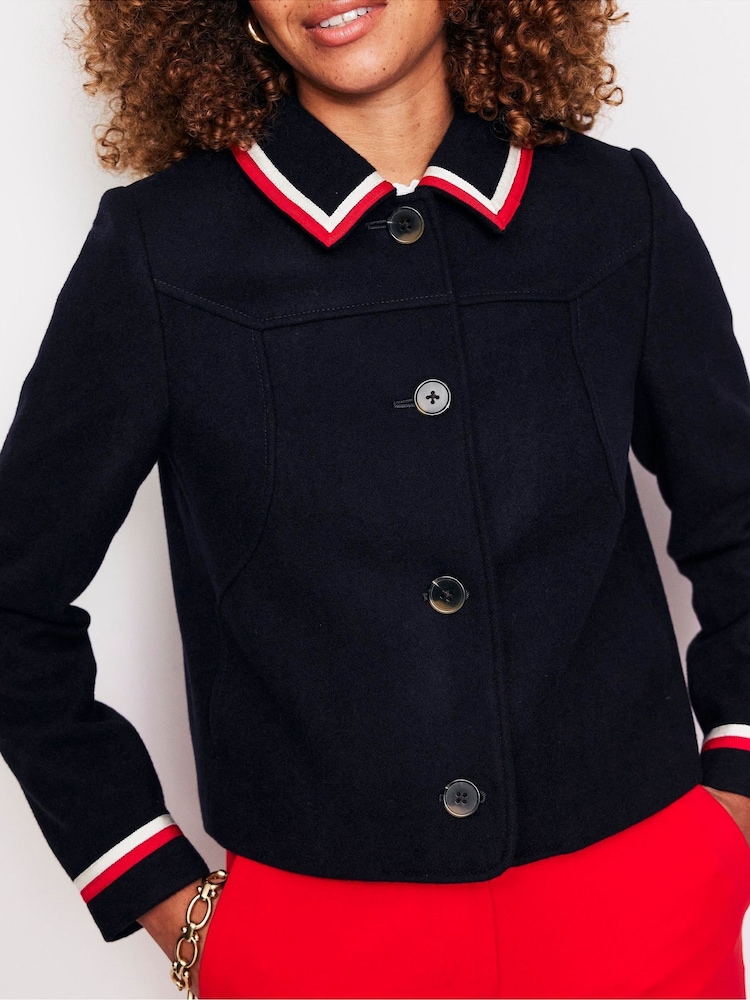Boden Blue Oxford Melton Jacket - Image 2 of 6