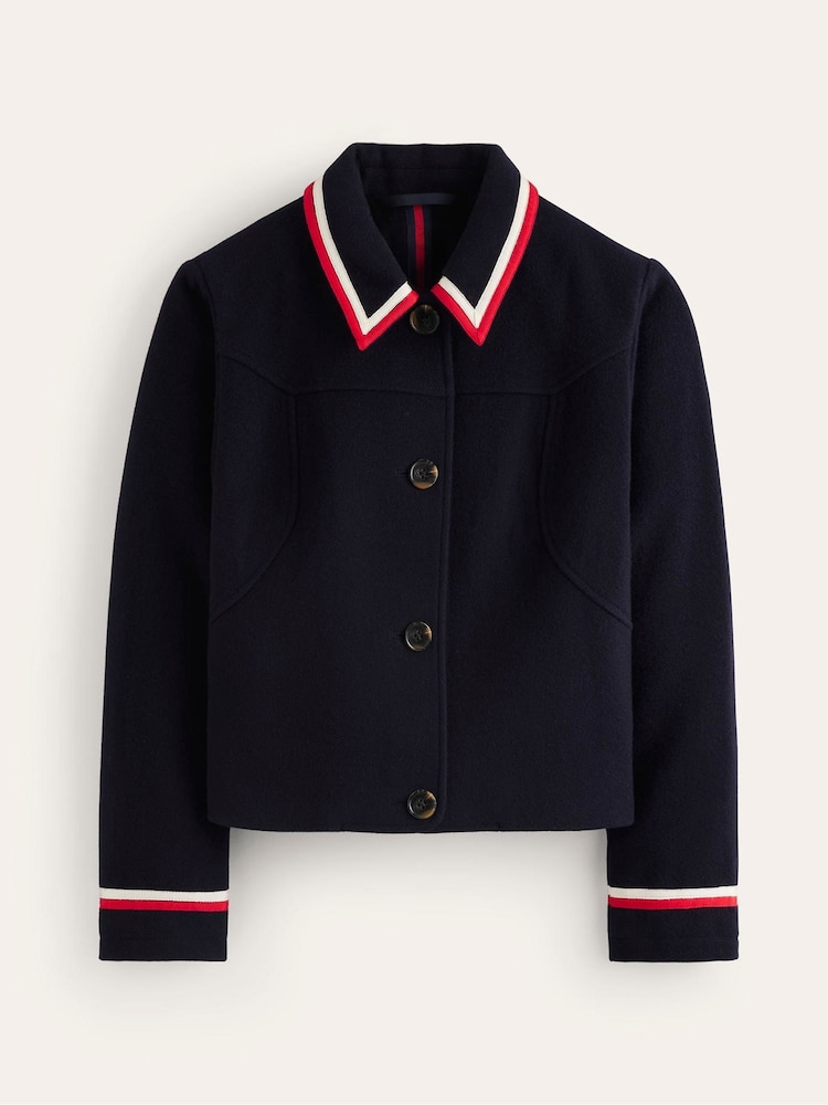 Boden Blue Oxford Melton Jacket - Image 6 of 6