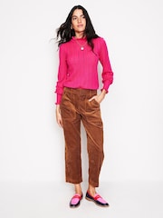 Boden Brown 100% Cotton Tapered Corduroy Cargo Trousers - Image 1 of 5